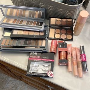 Elf.   Ardell  Laura Bundle eye shadows foundation multi sticks and beauty wands